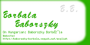 borbala baborszky business card